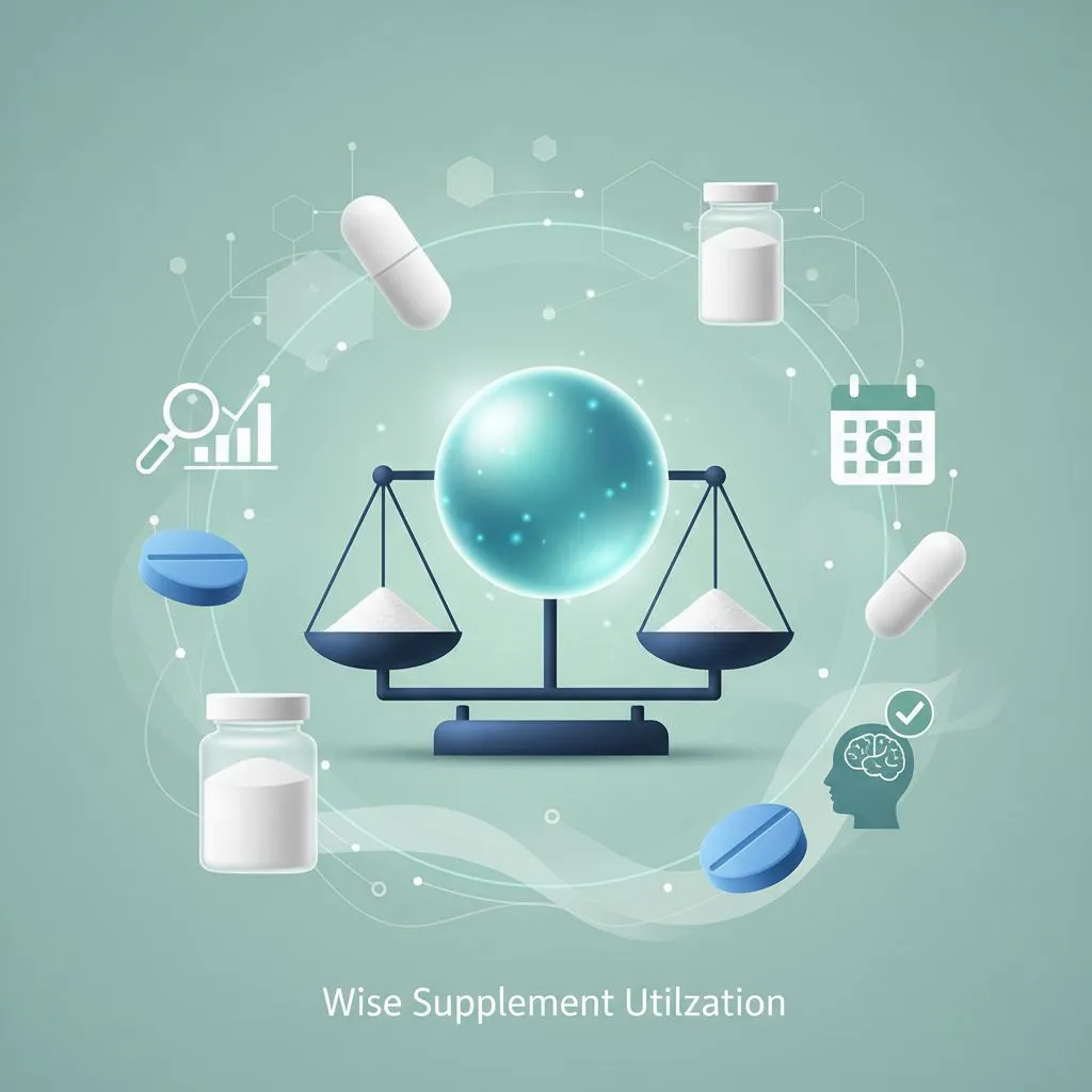 Various types of supplements like probiotics and digestive enzymes