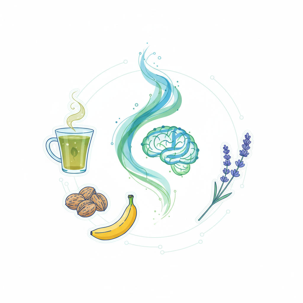 chamomile tea and soothing natural elements