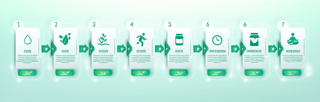 A person engaging in light exercise, like walking, with a vibrant green backdrop