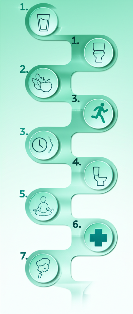 A person doing light exercise and drinking water, emphasizing a healthy lifestyle for digestion