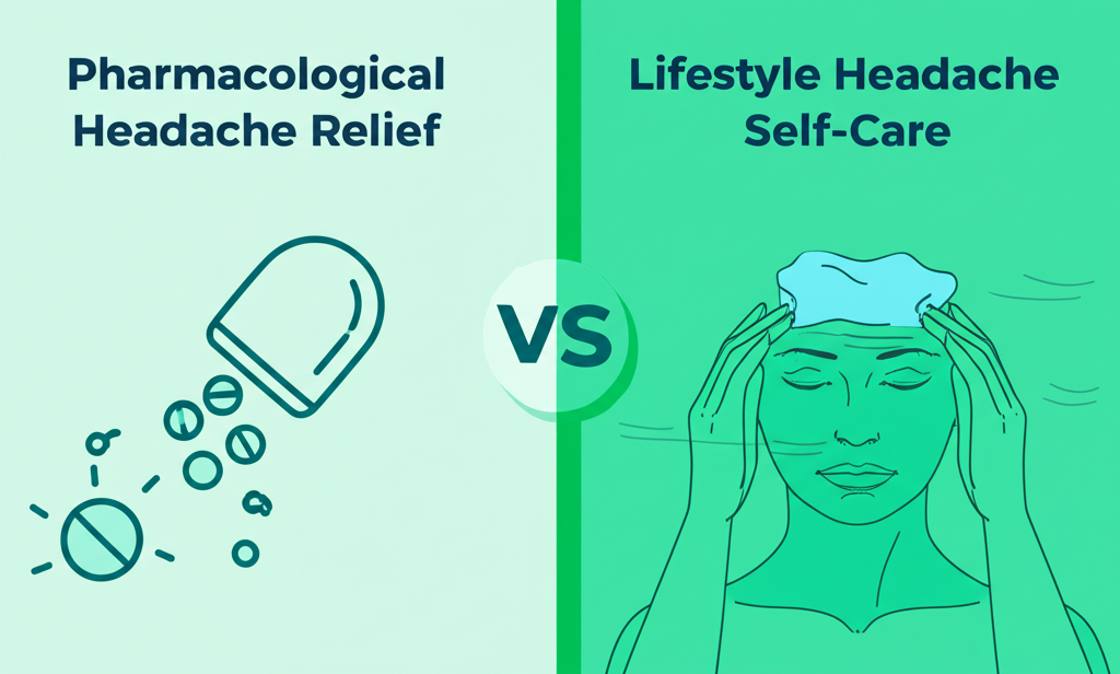 person gently massaging their temples, indicating self-care for headache relief