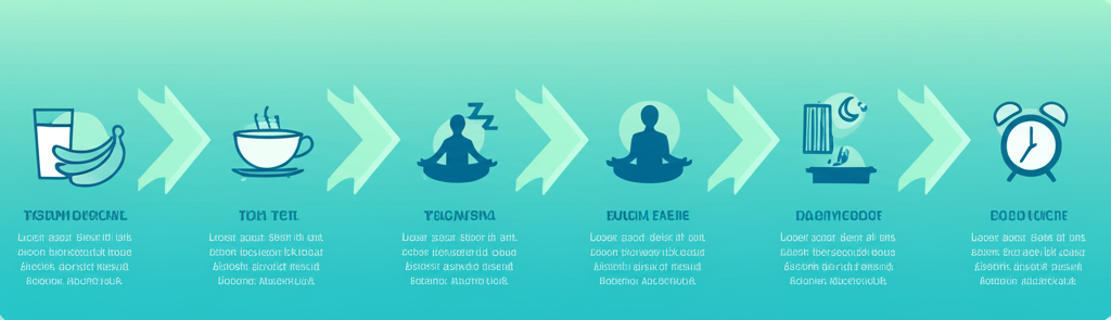 A serene bedroom setting, clean and dimly lit, emphasizing good sleep hygiene