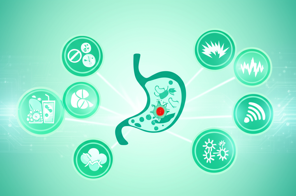An infographic showing various internal organs related to digestion, with arrows pointing to potential problem areas