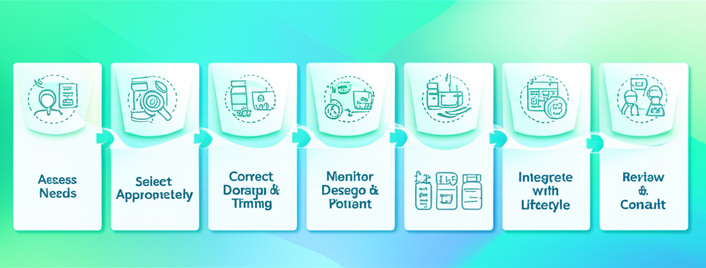 Various supplement bottles for sleep, including melatonin, magnesium, and L-theanine, arranged neatly on a table