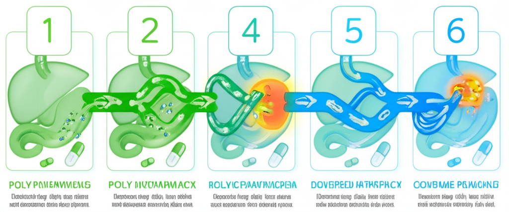 Illustration of various pill bottles and a confused person, symbolizing drug interaction concerns.