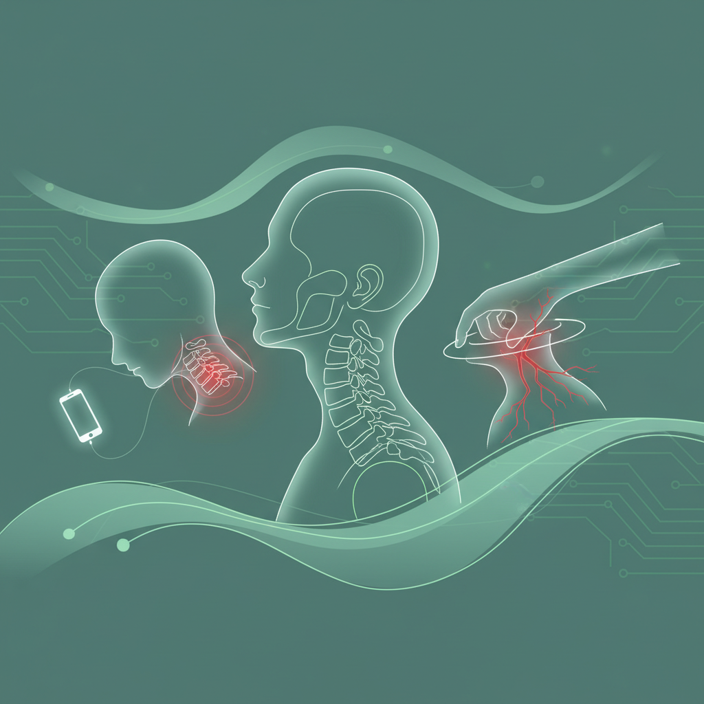 A side-by-side comparison illustrating good posture vs. bad posture while using a computer, highlighting the importance of ergonomics.