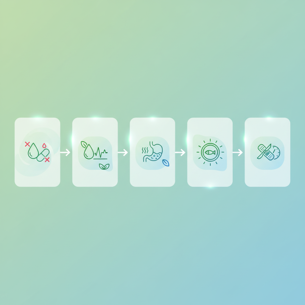 A person consulting a doctor, pointing to a list of medications and health conditions