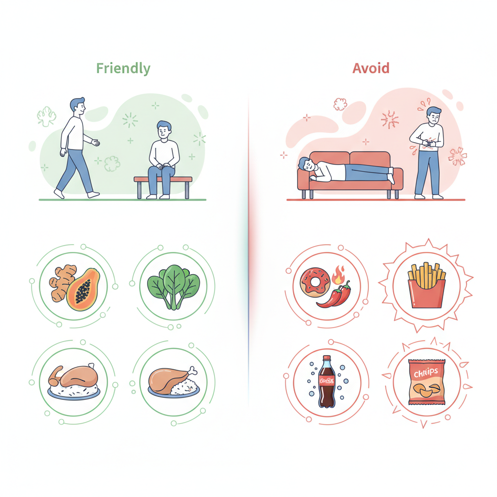 A person practicing mindful eating at a table with healthy food