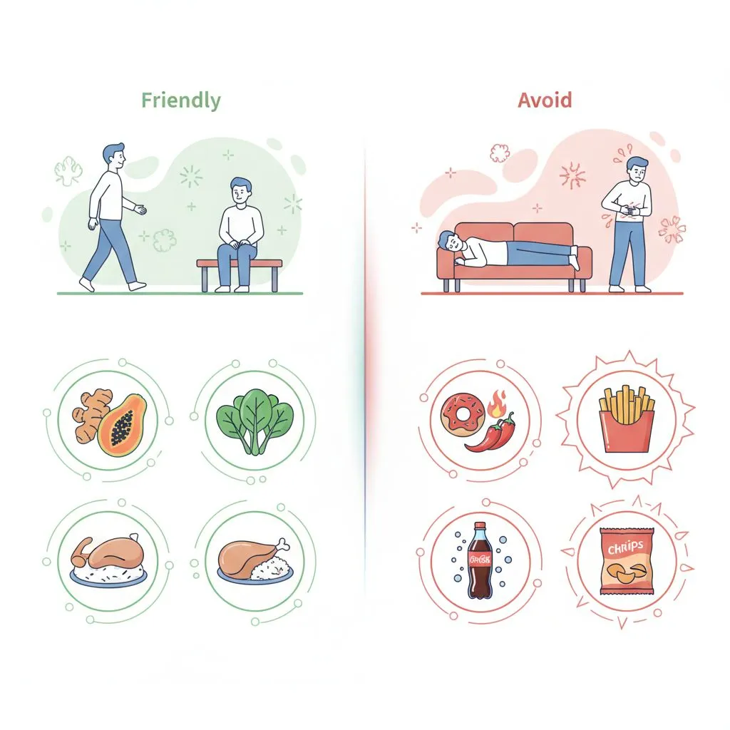 A person practicing mindful eating at a table with healthy food